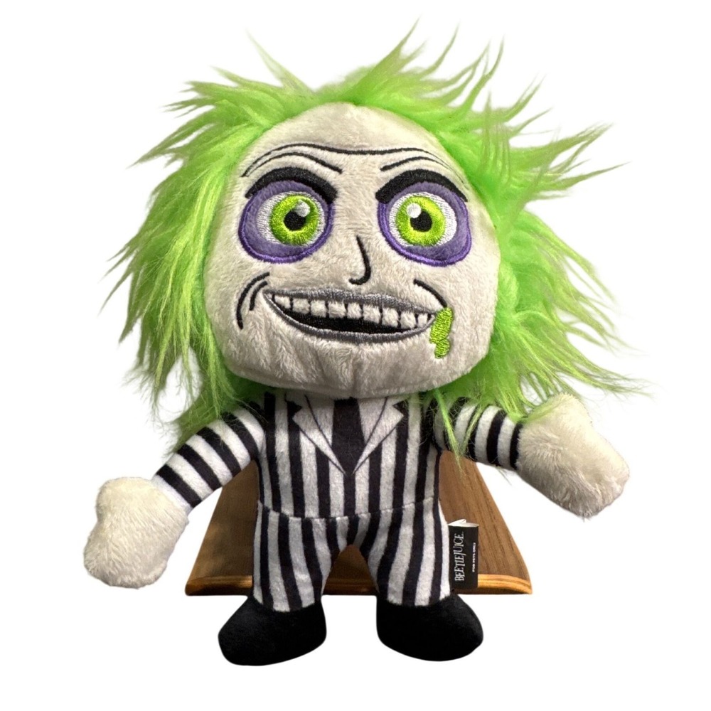 Beetlejuice Plush Dog Toy Warner Bros Horror Fetch for Pets Squeaky Figure